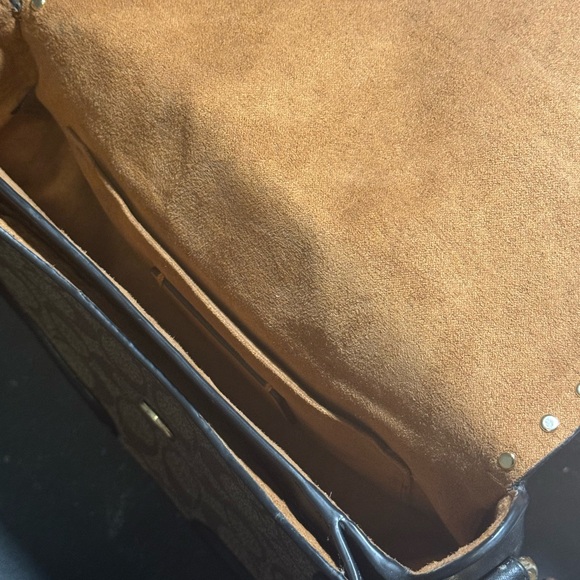 Coach Black and Brown Crossbody Bag with Gold Accents - Picture 5 of 6